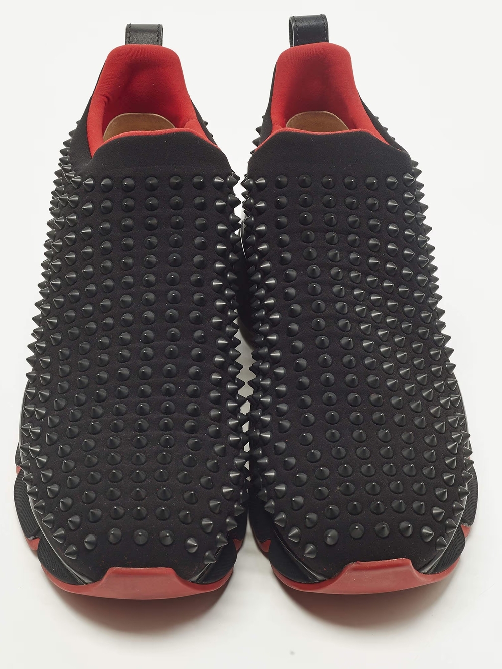 Christian Louboutin Studded Spike Slip-On Neoprene Sock Sneakers 9.5-10